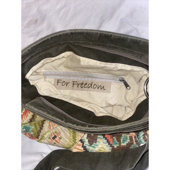 Sak Saum For Freedom Aztec Tribal Abstract Floral Adjust Tote/Bag 17x13 Purse - Picture 4 of 9